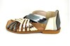 Flat Sandals with quare nose - gold, platinum view 1