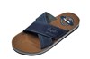 Mens leather slippers - blue view 2