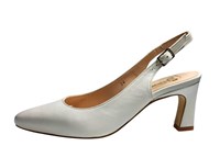 Slingback pumps with trendy heels - white in small sizes