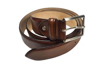 Luxury leather belt - brown in small sizes
