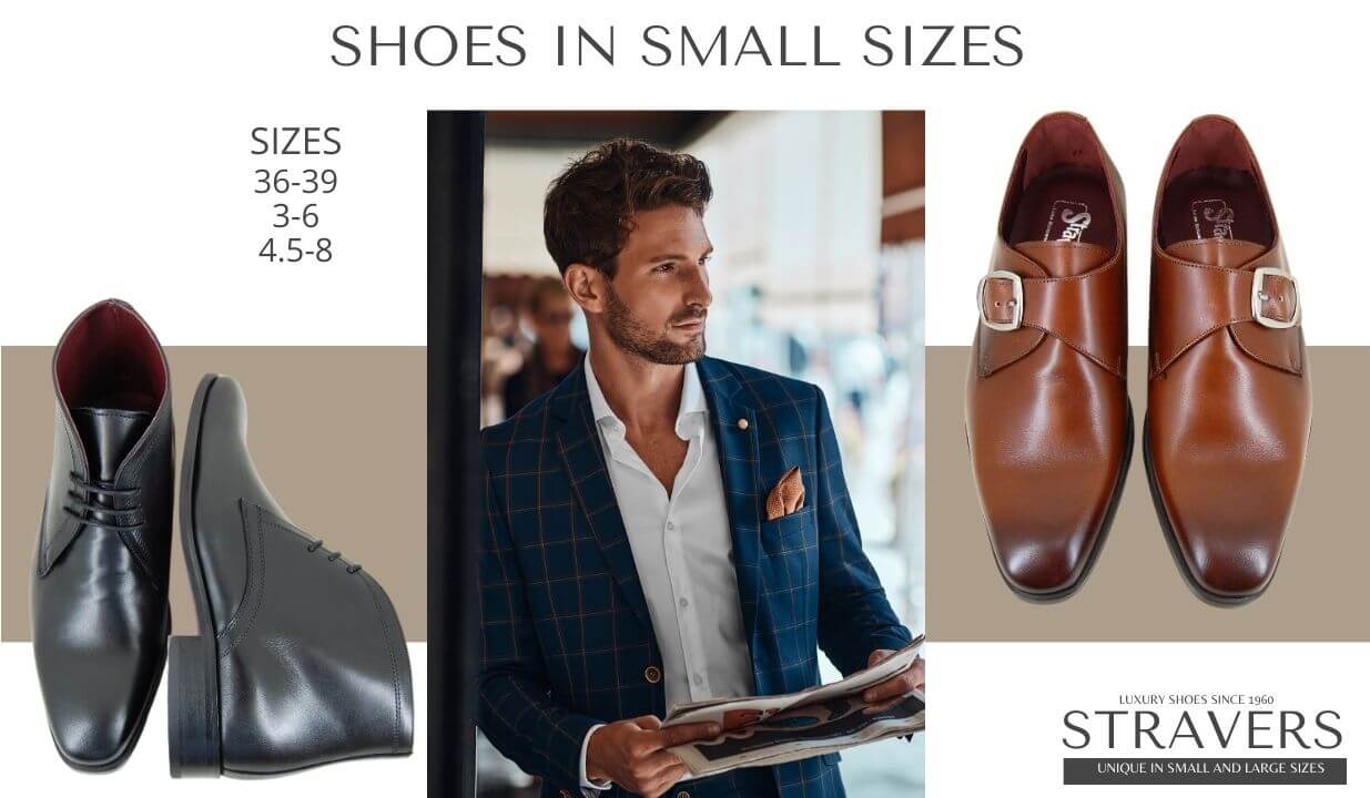 Small Size Men's Shoes : Size 3, 4, 5 & 6 | Stravers