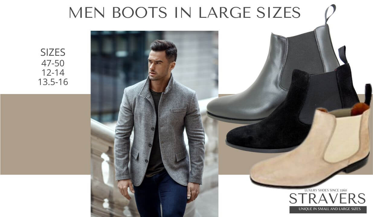 Mens Boots in large sizes | Stravers | large men's shoes