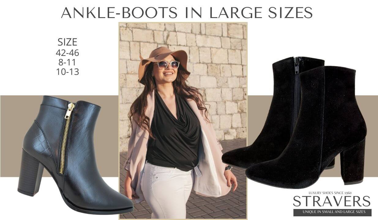 Ankle Boots  in large sizes | Stravers | large women's shoes