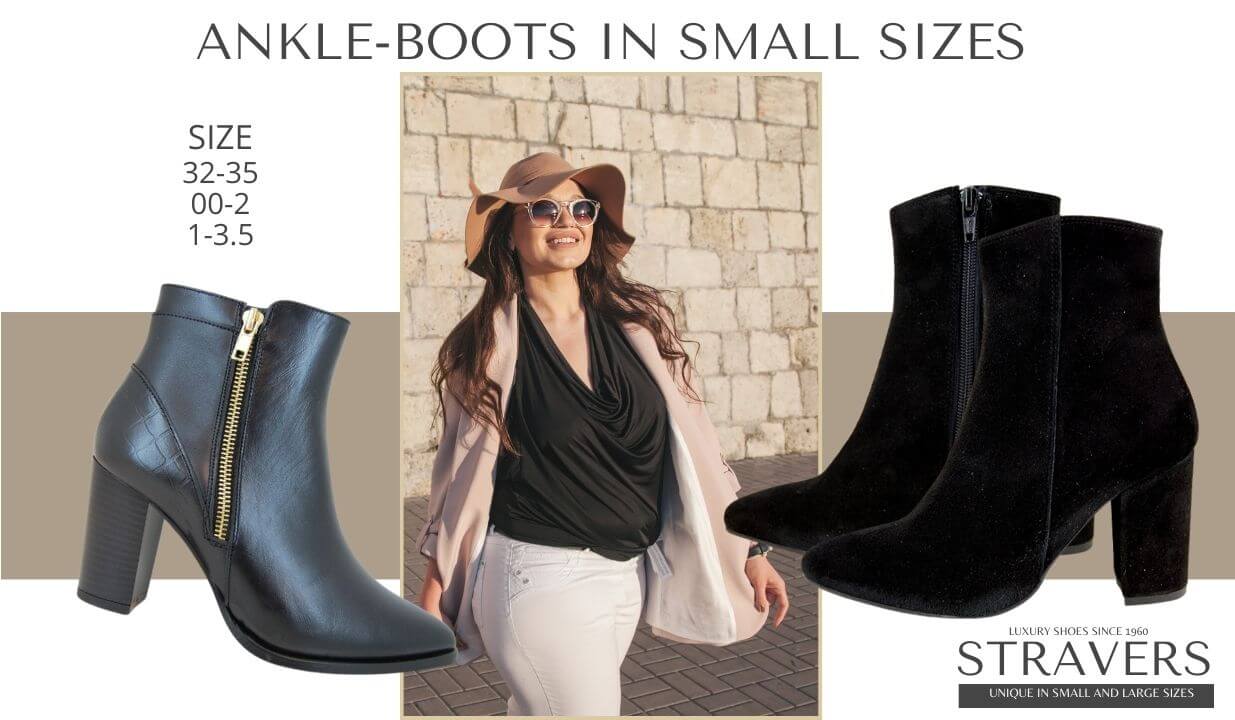 Ankle Boots  in small sizes | Stravers | small women's shoes