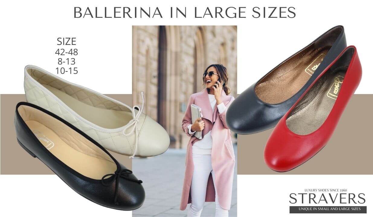 Ballerinas in large sizes | Stravers | large women's shoes