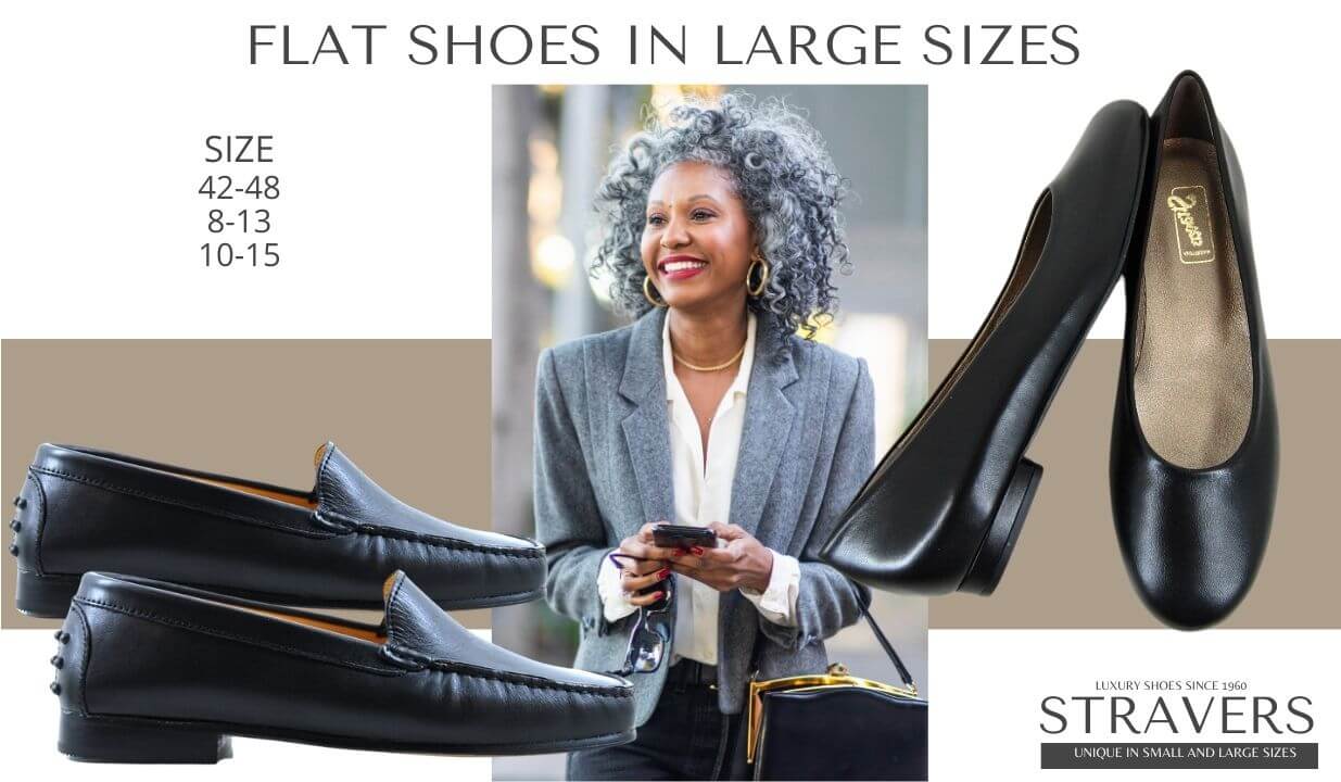 Flat Shoes in large sizes | Stravers | large women's shoes