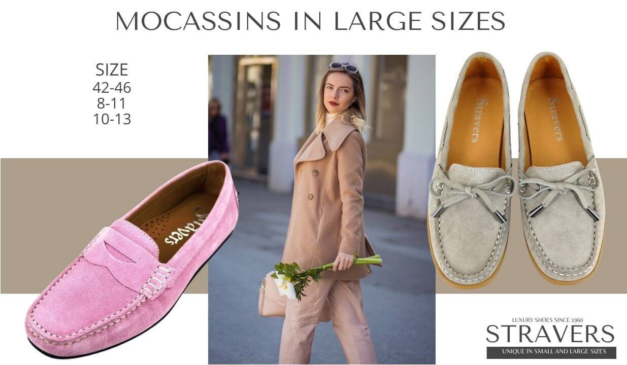 Moccasins in large sizes | Stravers | large women's shoes
