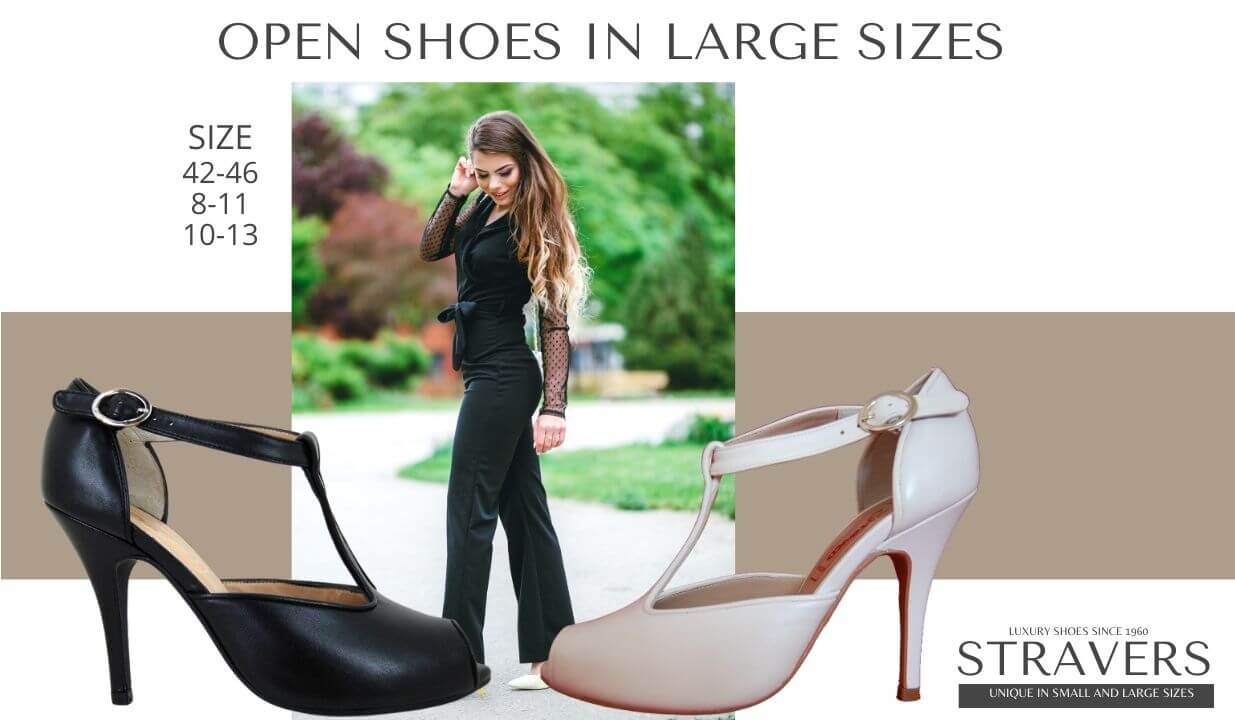 Open Shoes in large sizes | Stravers | large women's shoes