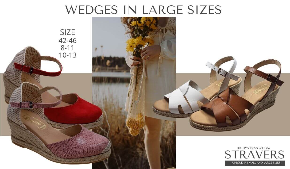 Wedges in large sizes | Stravers | large women's shoes