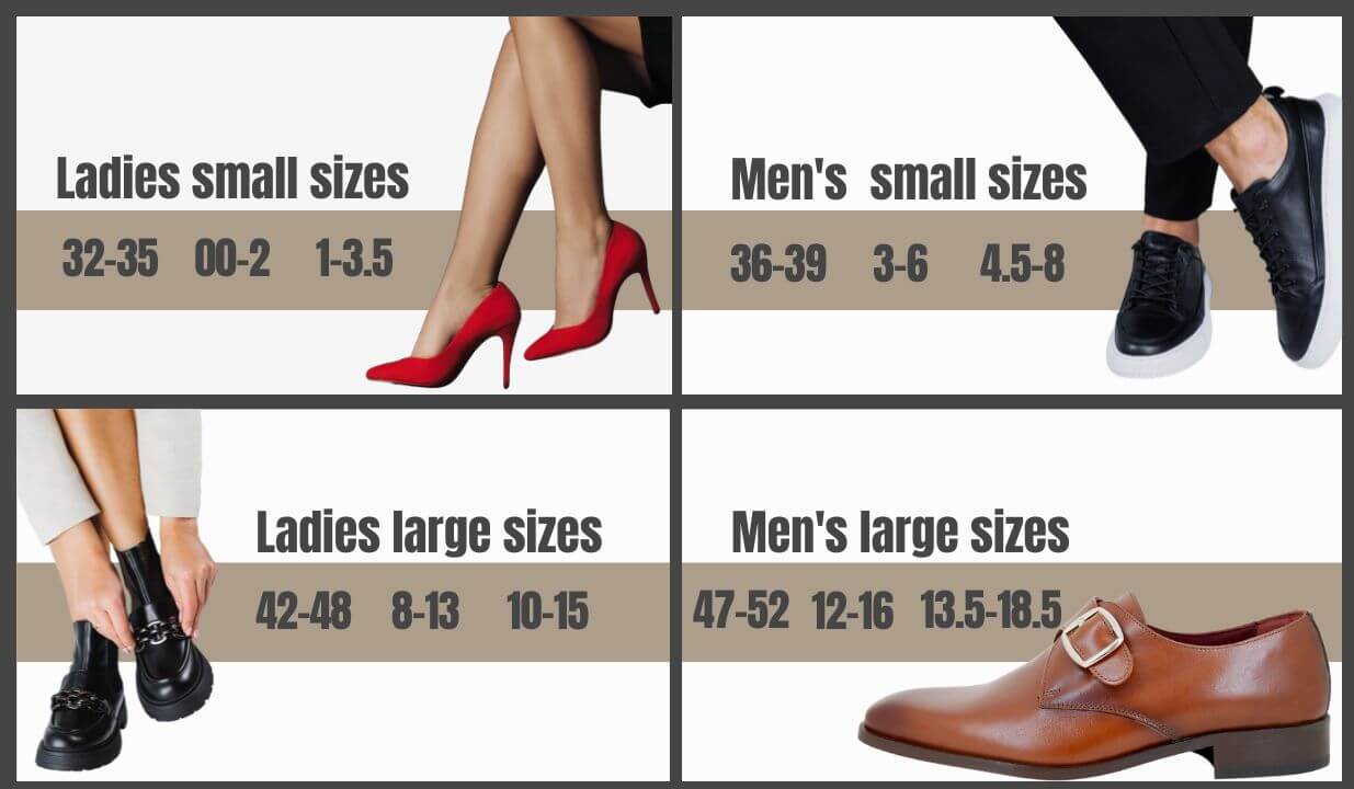 Stravers Shoes Small and Large sizes