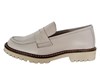 Trendy leather loafers - white view 1