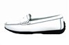 Stravers white leather mocassins ladies view 1