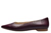 Ballerina shoes pointed nose -Burgundy red leather view 1