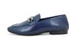 Flat Soft Leather Loafers - blue view 1