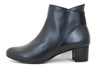 Black Soft Leather Ankle Boots with Low Heels view 1