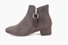 Modern Low Heel Ankle Boots - brown view 1
