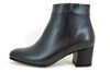Comfortable Stylish Short Boots with Heels - black leather