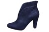 Stylish ankle boots - blue suede view 1