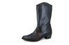 Western Boots with Heel and Zipper - black view 1
