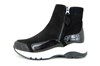 Trendy Sneaker Boots with Zipper - black view 1