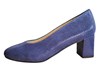 Comfortable pumps with subtle print -blue suede view 1