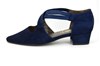 Cross strap shoes low heel - blue view 1