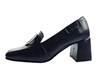 Loafers with Heels - black leather view 1
