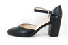 Pumps with Block Heels and Straps - black