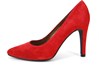 Pointy heels - red suede view 1