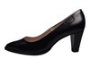 Pump with elegant block heel - black leather