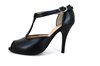 Peeptoe Pumps with Heels and Straps - black view 1