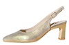 Slingback pumps with trendy heel -champagne nubuck view 1