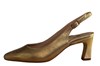 Slingback pumps with trendy heel -gold nubuck