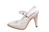 Slingback Pumps High Heels with Straps - white view 1