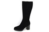 Block Heel Long Boots with Profile Sole - black view 1