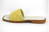 Flat Slippers Captioned Strap - yellow view 1