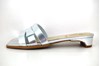Silver Slipper Sandals Small Heels view 1