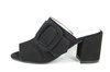 Slippers with buckle heels - black view 1