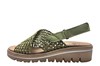 Sandal braided cross straps -pistachio green view 1