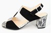 Animal Print Sandals with heel - black view 1