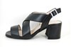 Trendy Block Heel Sandals - black view 1