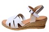 Espadrilles Sandals with Wedge Heels - White view 1