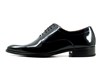 Patent leather tuxedo shoes - black view 1