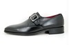 Black leather Loafers with Buckle view 1