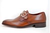 Brown Buckle Shoes with Leather Sole view 1