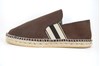 Mens brown leather espadrilles view 1