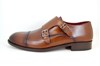 Double Buckle Shoes men's - brown leather view 1
