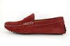 Mens suede mocassins - red view 1