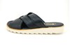 Leather Cross Strap Slippers Gents - black view 1