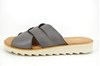 Leather Crotch Strap Slippers Gents - grey brown view 1